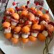 Cantaloupe scewer