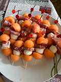 Cantaloupe scewer