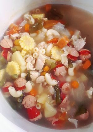 Foto resep Sup Makaroni Ayam Sosis