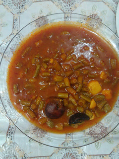 عکسی از دستور خورشت فاصولیا یا لوبیا سبز