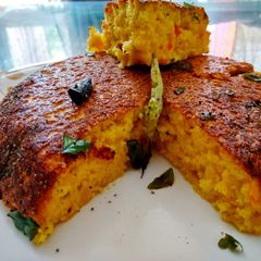 A picture of Kadahi dhokla.