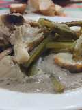 Borraja con Escabeche de Setas y patata