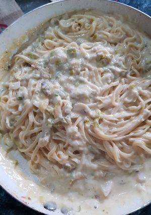 Una foto de Salsa de crema y bananas