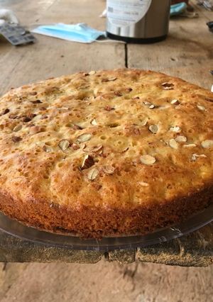 Una foto de Torta de zanahoria con plátano maduro