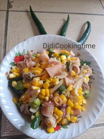 Langkah Mudah untuk Membuat Resep  Tumis Cumi Asin Jagung Manis yang Menggugah Selera, Menggugah Selera