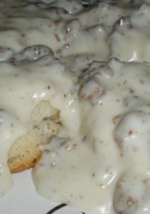 A picture of Sausage Gravy.