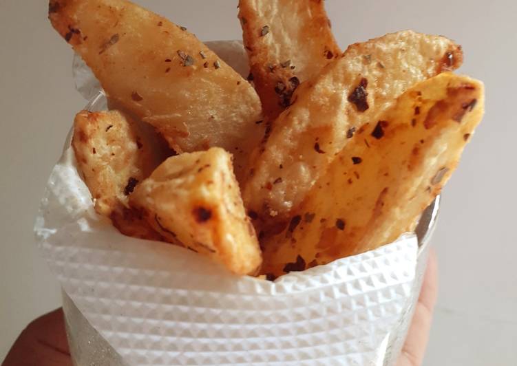 Airfried Spicy Potato Wedges