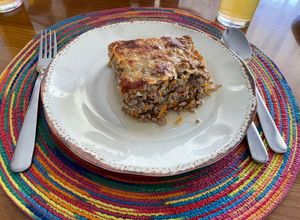 Una foto de Budin de carne con verduras