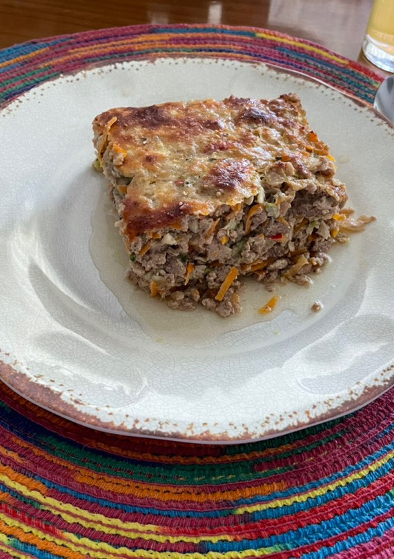 Una foto de Budin de carne con verduras