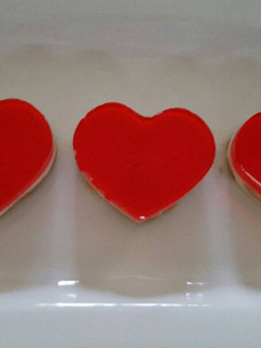 Una foto de Corazones de gelatina