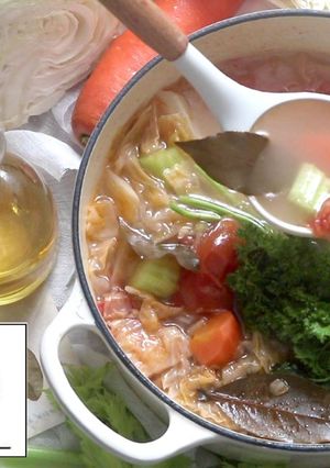 【視頻】萬用蔬菜高湯底/ 西式餐廳蔬菜高湯美味祕訣！ 的食譜成品照片