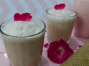 A picture of gulkand and milk