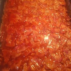 A picture of My Family's Traditional Baked Beans.