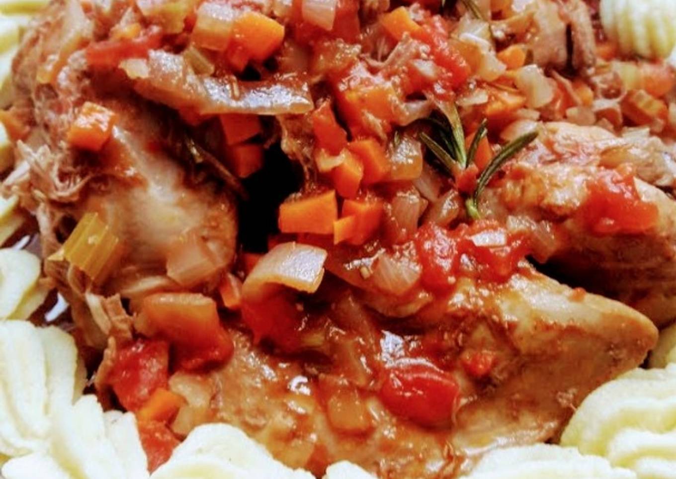 Pollo a la cacciatore (cazador)