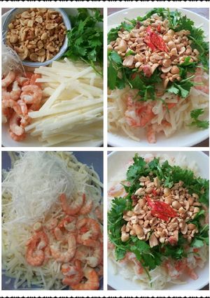 Hình của món Nộm củ đậu tôm dừa.