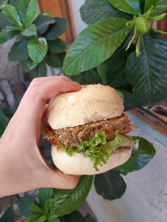 Una foto de 🌿Hamburguesa de lentejas🌱