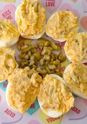 Una foto de Huevos rellenos