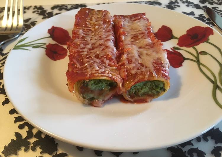 Recipe of Quick Cannelloni with ricotta and spinach (cannelloni s ricottou a špenátom)