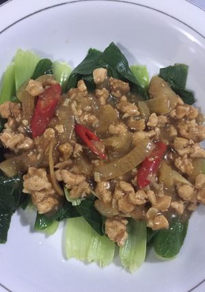Foto resep Pakcoy topping ayam
