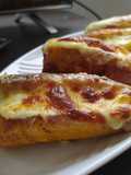 Plátanos en Air fryer con queso y bocadillo