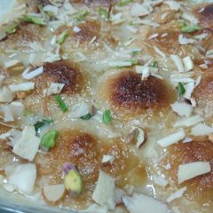 A picture of Baked Jaggery Rusgulle.