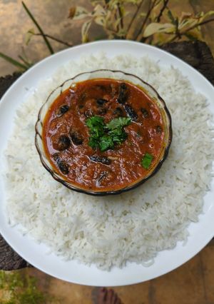 A picture of Rajma chawal.