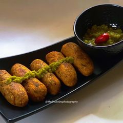 A picture of Arbi Kabab/ Colocasia Kabab / Taro Kabab.