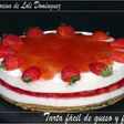 Tarta fácil de queso y fresa sin horno
