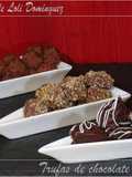 Trufas de chocolate con licor