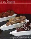 Trufas de chocolate con licor