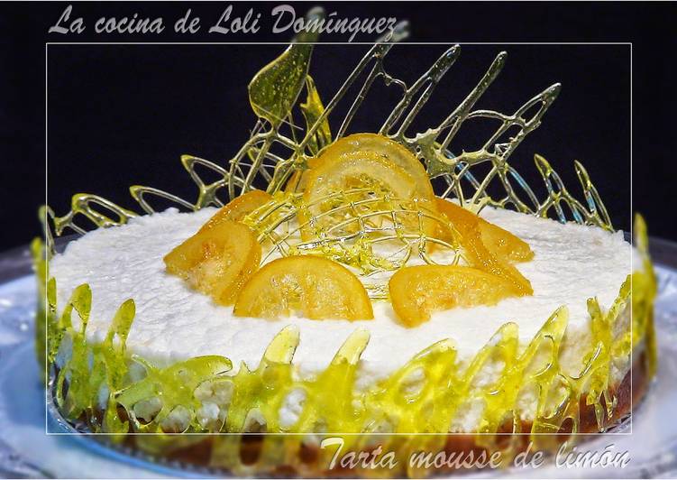Tarta mousse de limón sin horno