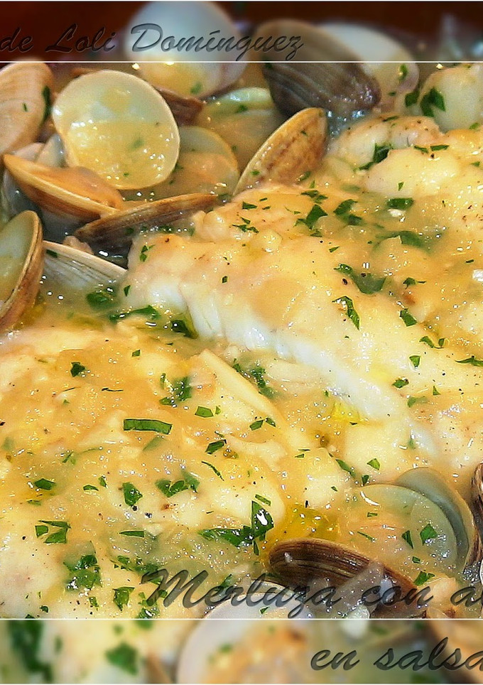Una foto de Merluza con almejas en salsa verde