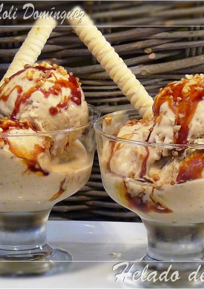 Una foto de Helado de turrón