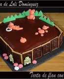 Tarta de flan con galletas