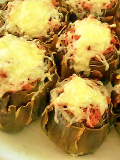 Una foto de Alcachofas gratinadas