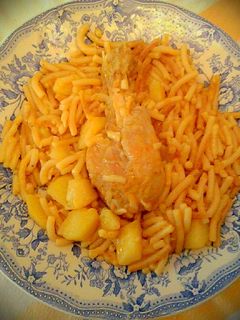 Una foto de Fideos a la cazuela con pollo