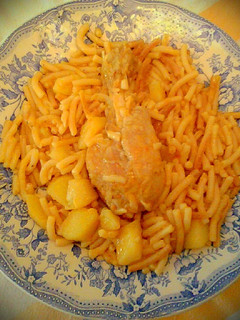 Una foto de Fideos a la cazuela con pollo