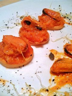 Una foto de Mejillones en salsa de vieiras