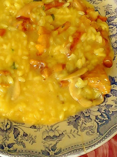Una foto de Risotto de pollo con setas