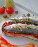 Tosta de Sardinas marinadas en AOV