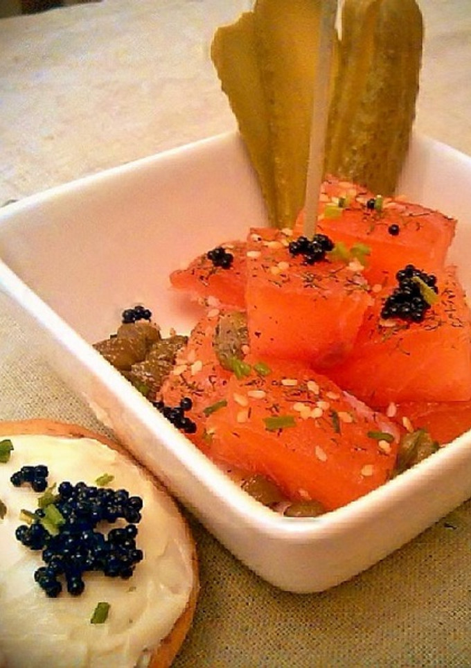 Una foto de Tapa de Salmón Marinado