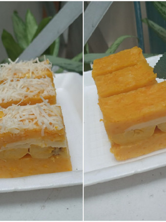 Bagaimana Membuat Nagasari labu kuning pisang keju pake loyang&mldr;.🤭 Rumahan
