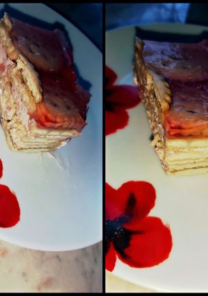 Piros-tejfölös süti recept fotója