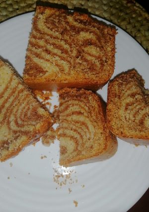 A picture of Moist zebra cake.