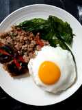Special Simple Food 😊"Stir Fried Century Egg with Crispy Basil"