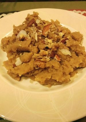 A picture of Gram-flour & Egg Halwa.