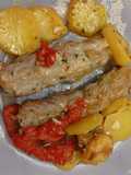 Lagarto de cerdo al horno