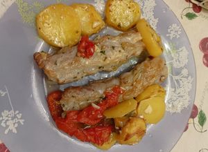 Una foto de Lagarto de cerdo al horno