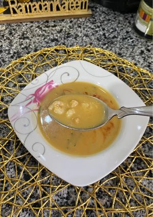 صورة لوصفة شوربة الكروفات (الجمبري)🍤🦐