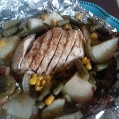 A picture of Hobo chicken in a pouch.